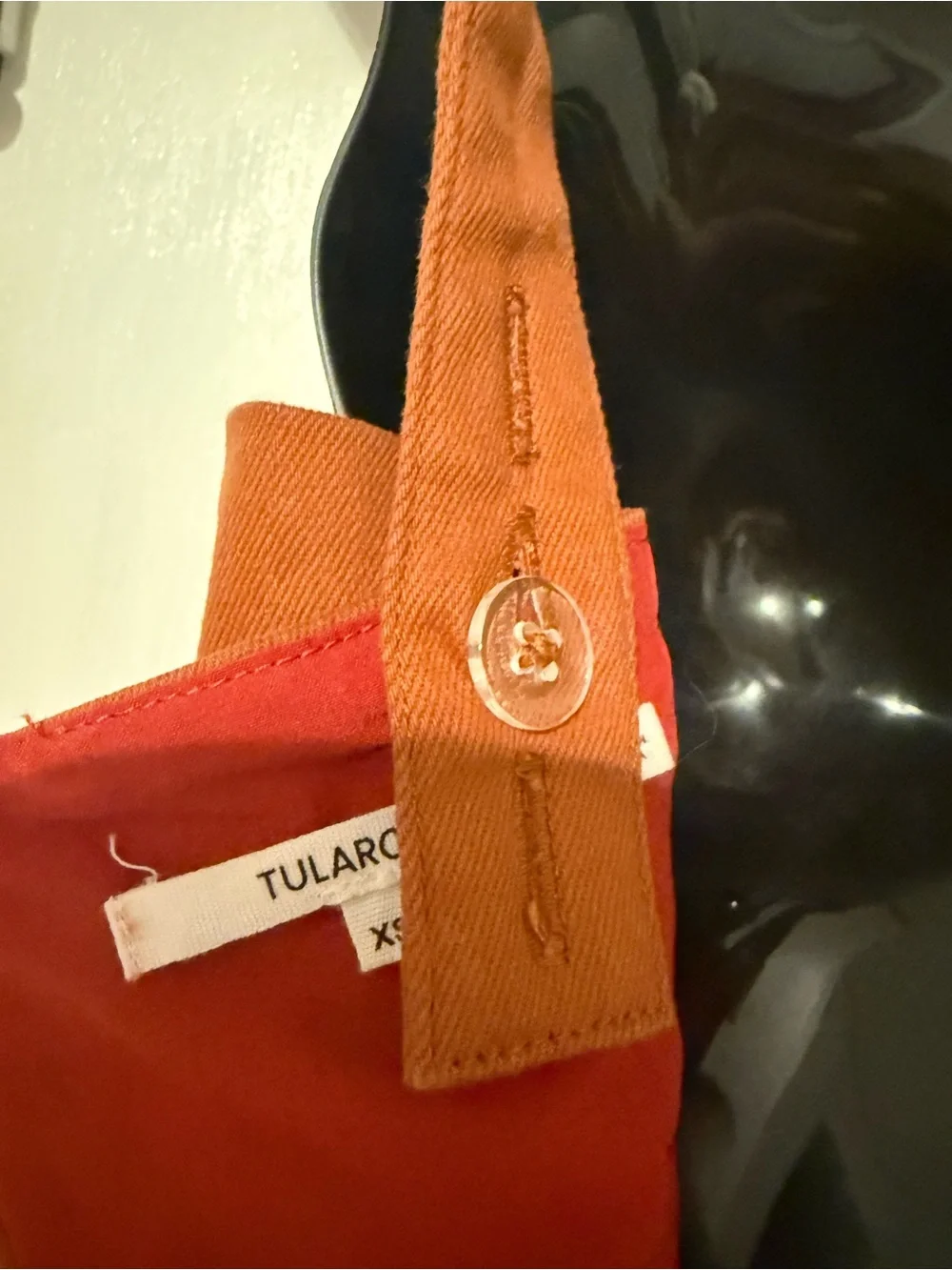 Tularosa Janis Rust Orange Cotton Blend Lace Up Corset Mini Dress Sz XS